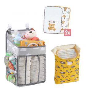 Комплект органайзер за легло + плик за памперси